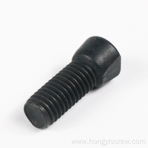 Solid cylindrical Clipped Head Black Plow Bolt